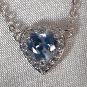 Heart Shaped Sept Birthstone Necklace